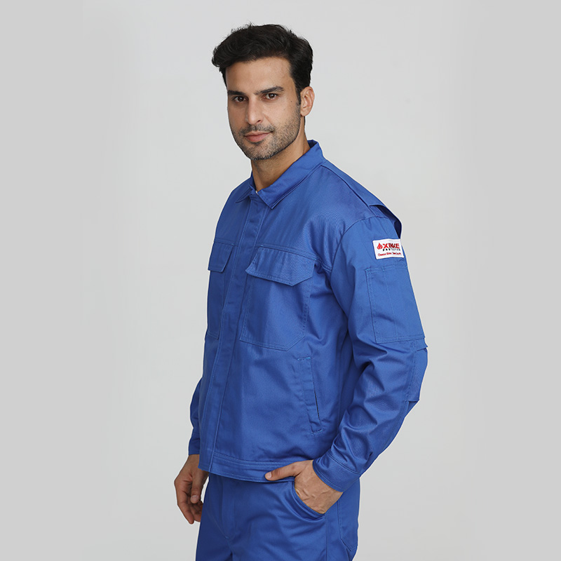 Blue Men's Industrial Fire Resistant Security Protective Jackets